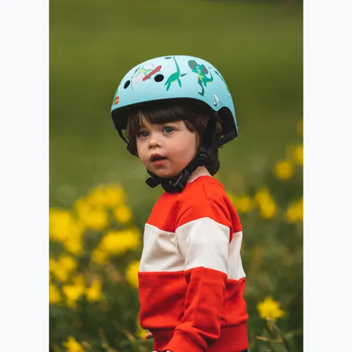 Kask rowerowy dziecięcy Hornit Jurassic turquoise/multicolor