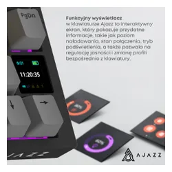 Klawiatura AJAZZ AK820 Pro RGB Hot Swap Flying Fish Switch Czarno-szaro-żółty