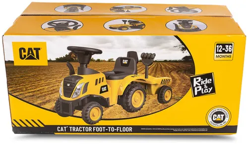 Jeździk Traktor z przyczepką Caterpillar CAT jeździdełko dla dziecka pojazd 12M+