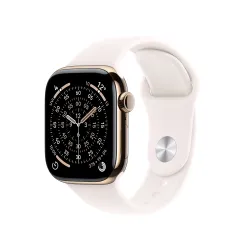 Apple Watch Series 11 GPS + Cellular 46mm Tytan Złoty Pasek sportowy Łagodny róż S/M