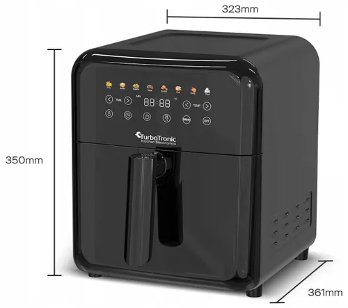 Air Fryer Frytkownica beztłuszczowa TURBOTRONIC TT-AF190 Czarny 6l 8 automatycznych programów