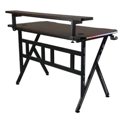 Biurko gamingowe COBRA CRF4012 RGB Brązowy