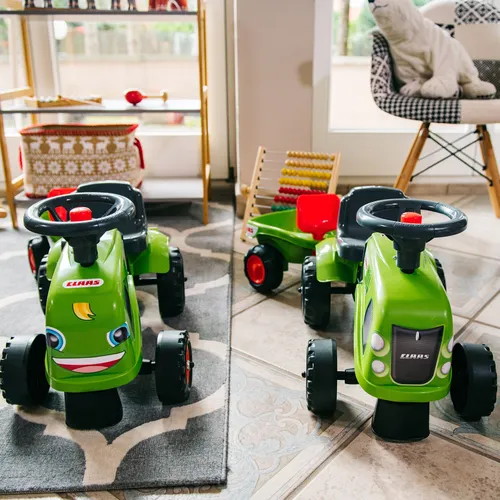 Falk Traktorek Baby Claas Zielony z Przyczepką + akc. od 1-3 lat