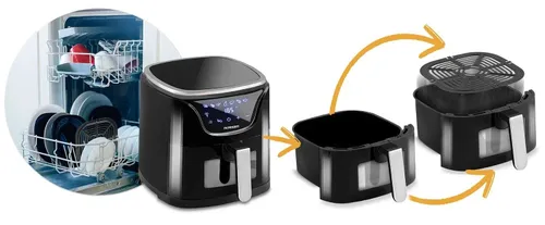 Frytkownica beztłuszczowa Air Fryer BERDSEN BD-652 5l Czarno-srebrny