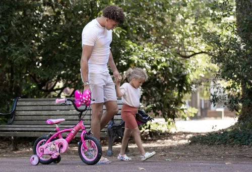 Rower dziecięcy HUFFY Disney Myszka Minnie 12 cali dla dziewczynki Różowy