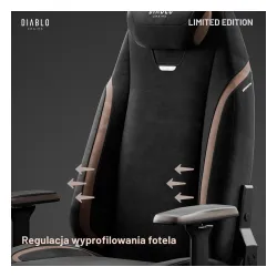 Fotel Diablo Chairs X-Eye 2.0 Ultra Gamingowy do 140kg Tkanina Czarny