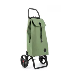 Coș De Cumpărături 2 Large Wheels Folding Rolser I-Max Tweed-Green