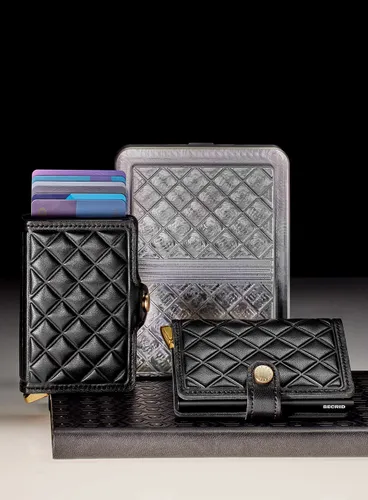 Кошелек Secrid Premium RFID Miniwallet Emboss Diamond - черный