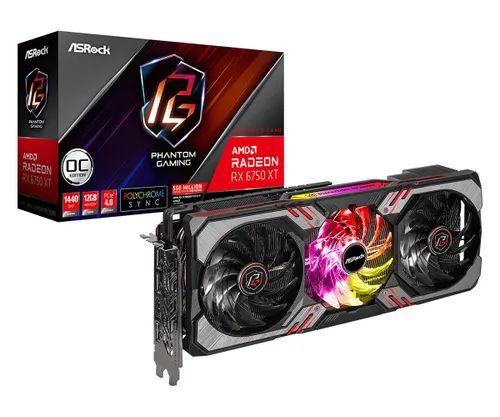 Karta graficzna ASrock Radeon RX 6750 XT Phantom Gaming D OC 12GB GDDR6 192bit FSR