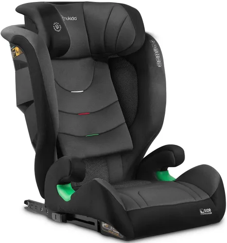 Fotelik samochodowy NUKIDO Louis Soft i-Size 100-150 cm (15-36 kg) Czarno-szary