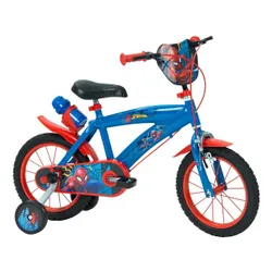 Rower dziecięcy HUFFY Spider-Man 14 cali dla chłopca Niebiesko-czerwony