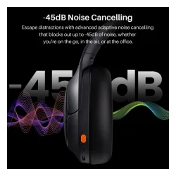 Słuchawki bezprzewodowe Tozo H20 Nauszne Bluetooth 6.0 Funkcje AI Czarny