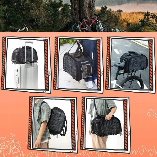 Torba rowerowa na bagażnik transportowa dla zwierząt Rockbros 30140028 25 l black