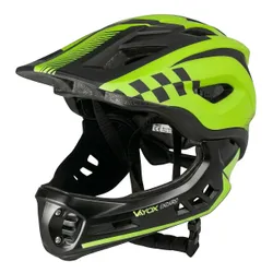 Kask rowerowy VAYOX Enduro VA0421GS Zielony Full Face z odpinaną szczęką (rozmiar S)