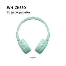 Słuchawki bezprzewodowe Sony WH-CH530 Nauszne Bluetooth 6.0 Zielony