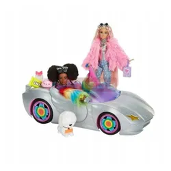 BARBIE EXTRA KABRIOLET GWIAZD samochód dla lalek + 2 lalki + akcesoria HKB01