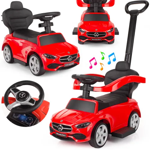 Jeździk Mercedes 4w1 chodzik, pchacz c-class 63 amg, jeździdełko dla dzieci, autko