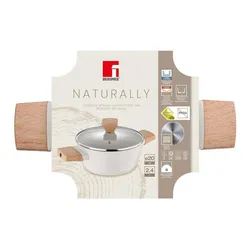 Garnek Marmurkowy 20Cm Z Pokrywą Bergner Bg-34745 Naturally