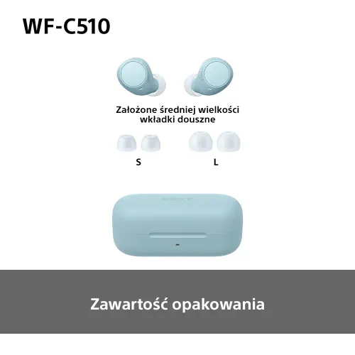 Słuchawki bezprzewodowe Sony WF-C510 Dokanałowe Bluetooth 5.3 Niebieski