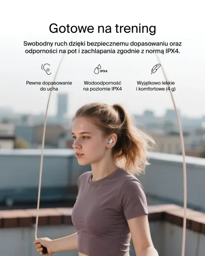 Słuchawki bezprzewodowe Belkin SoundForm Anywhere Douszne Bluetooth 5.4 Piaskowy