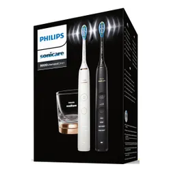Zestaw Szczoteczek sonicznych PHILIPS HX9914/57 (biała/czarna) + szklanka z funkcją ładowania