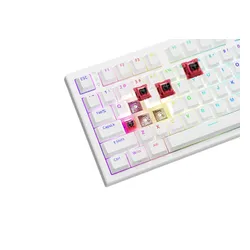 Klawiatura gamingowa Genesis Thor 404 75% GenX Abyssal przewodowa mechaniczna podświetlana biała