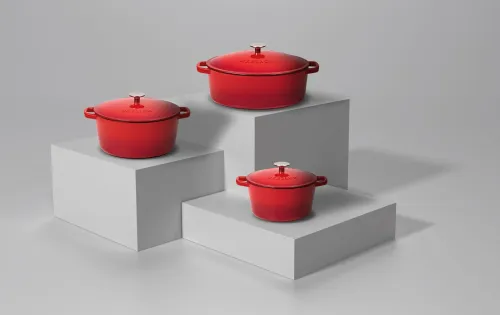 Garnek Gerlach Natur Iron Indukcja Żeliwo 5l Czerwony