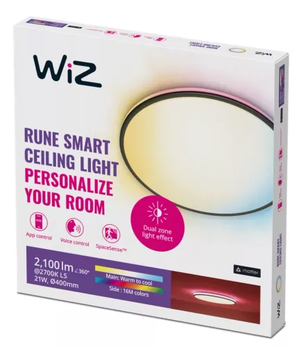 Lampa sufitowa WiZ Rune 21W Czarny