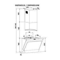 Вытяжка Amica OKP6651SW Белый