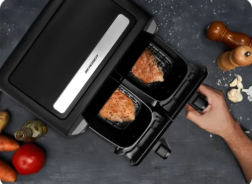 Air Fryer Frytkownica beztłuszczowa BERDSEN BD-653 8l z podwójnym koszem