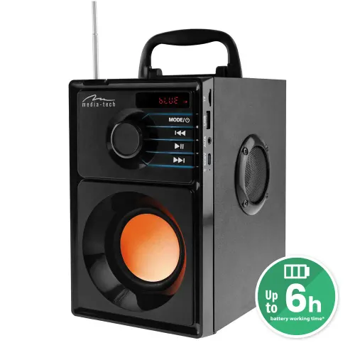 Głośnik Bluetooth Media-Tech BOOMBOX BT MT3145 15W Radio FM Czarny