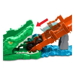 Tor Hot Wheels Monster Trucks Rajdowe wyzwanie Paszcza Krokodyla JJN45