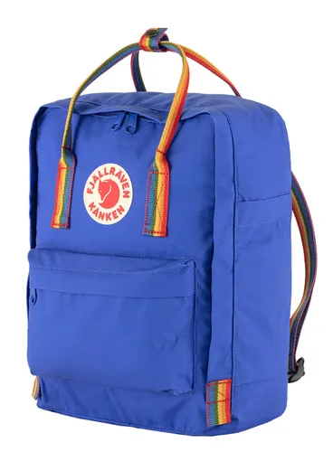 Fjallraven Kanken Gökkuşağı Sırt çantası-kobalt mavisi / gökkuşağı deseni