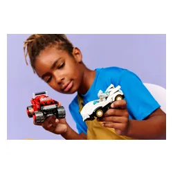 LEGO 77118 Sonic the Hedgehog Silver w samochodzie kontra Knuckles w monster trucku