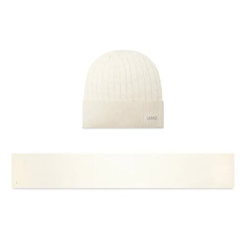 Set de eșarfă și pălărie Liu Jo 2f3012 M0300 Bianco lana 00086