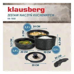 Zestaw garnków KLAUSBERG KB-7858 (5 elementów)