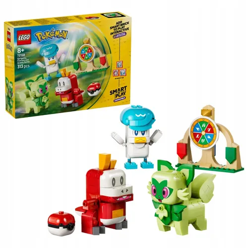 LEGO Pokémon SMART Play 72158 Sprigatito Fuecoco Quaxly bitwa 313 el. 8+