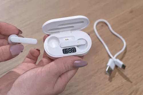 Słuchawki douszne XMUSIC TWS750W Wodoodporne Biały