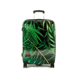 Средний жесткий чемодан Saxoline Palm Leaves 1460h0.60. 10 Palm Leaves