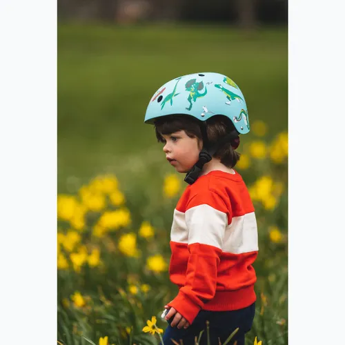 Kask rowerowy dziecięcy Hornit Jurassic turquoise/multicolor