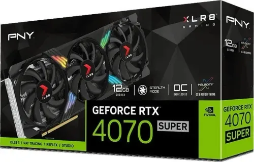 Karta graficzna PNY GeForce RTX 4070 Super XLR8 Gaming Verto Epic-X RGB OC 12GB GDDR6X 192bit DLSS 3