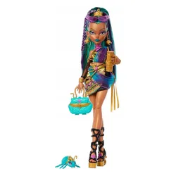 LALKA MONSTER HIGH NEFERA DE NILE królewska mumia + skarabeusz Lavish JDR48