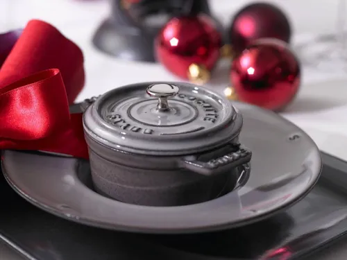 Mini garnek żeliwny okrągły STAUB MINI COCOTTE 250 ML Grafitowy