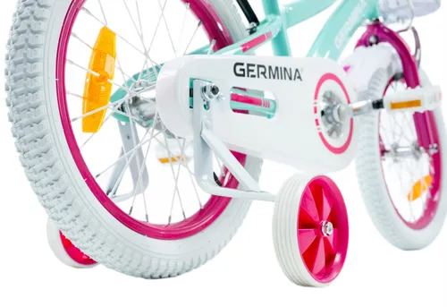 Rower dziecięcy GERMINA BMX 16 cali dla dziewczynki Błękitny