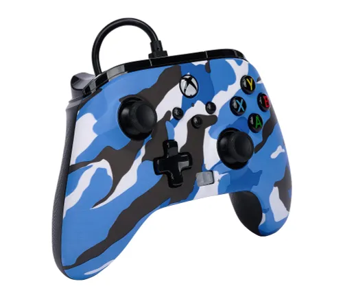 Проводной геймпад PowerA Enhanced Blue Camo для Xbox Series X/S, Xbox One, ПК