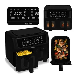 Air Fryer Frytkownica beztłuszczowa ZEEGMA Knapper Dual 9l 12 automatycznych programów