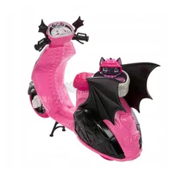 LALKA MONSTER HIGH Draculaura wampirystyczny skuter, zestaw lalka+akcesoria JDR61
