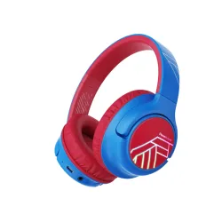 Słuchawki bezprzewodowe PowerLocus Bobo Nauszne Dla Dzieci Bluetooth 5.3 Niebiesko-czerwony
