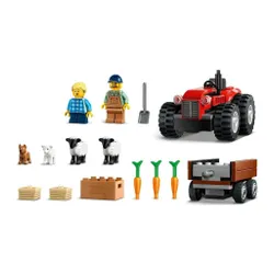 LEGO City 60461 Czerwony traktor z przyczepą i owcą