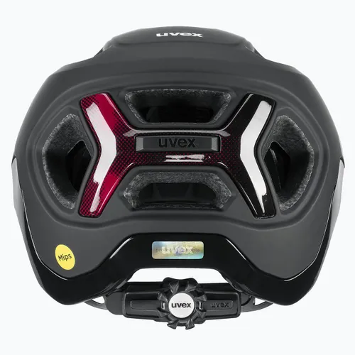 Kask rowerowy UVEX React MIPS black/ruby red matt